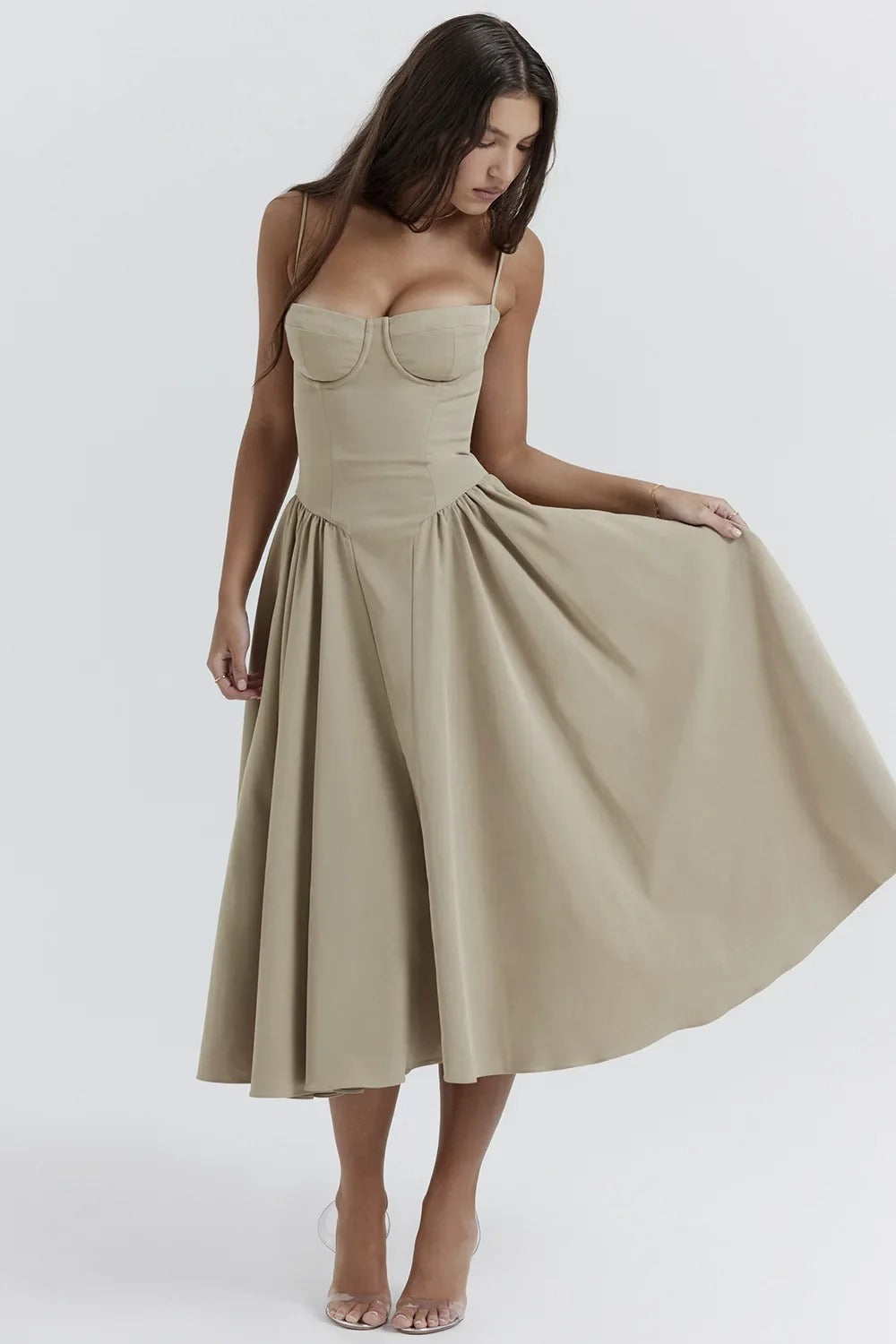 Elara | Abito con spalline con corsetto