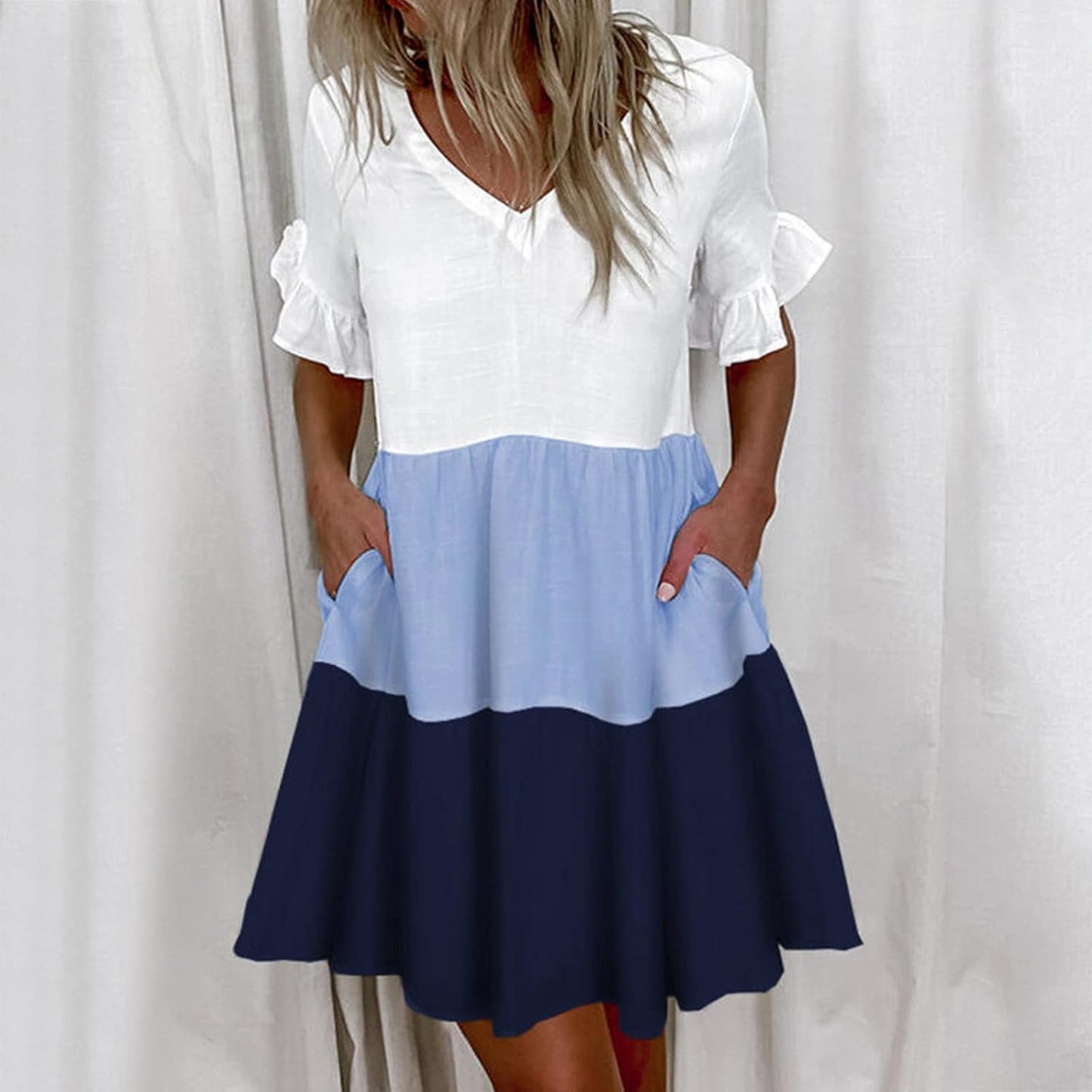 Aliah™ - Abito con Encanto di Colorblock
