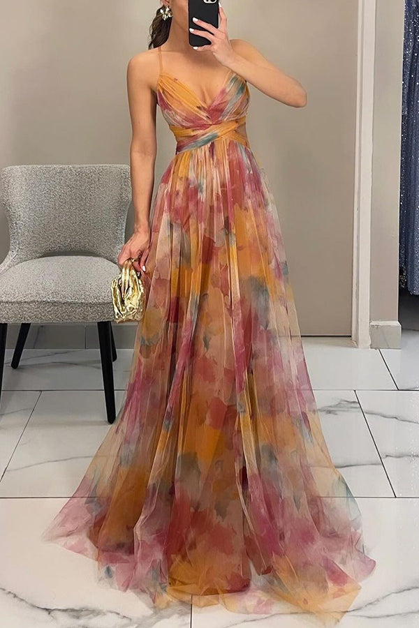 Jennifer | Elegante Abito maxi Floreale