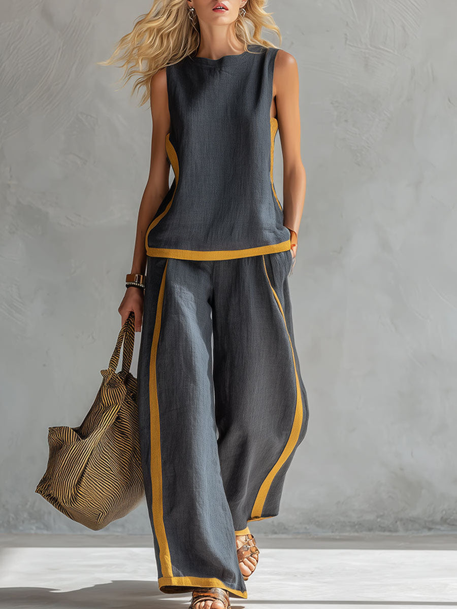 Lena | Completo due pezzi in lino in cotone