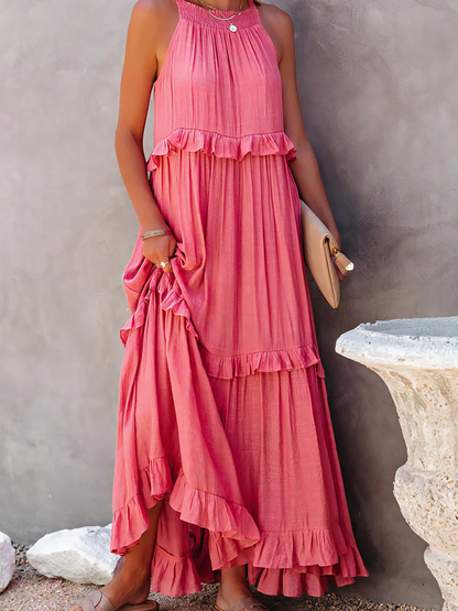 Mabel | Abito Maxi Ruffle Breeze