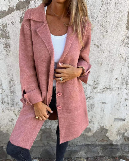 MAILA - Cappotto lungo casual con revers