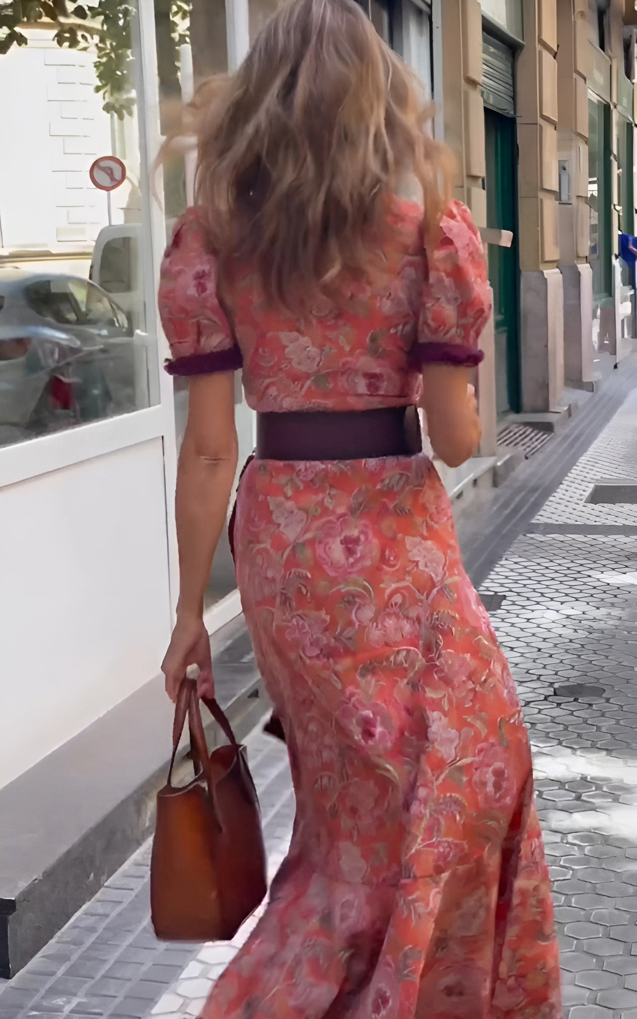 BELLAMY – COMPLETO MAXI ROSA ROMANTICO