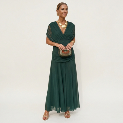 Carmen™ | Abito lungo Floreale con scollo a V