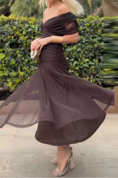 Louise | Abito maxi Elegante da festa con scollo a V