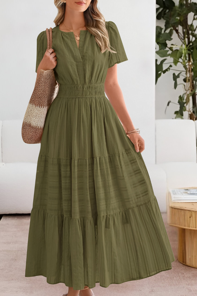 FREYA – ABITO MAXI TIERED CON FASCINO BASSO IL SOL