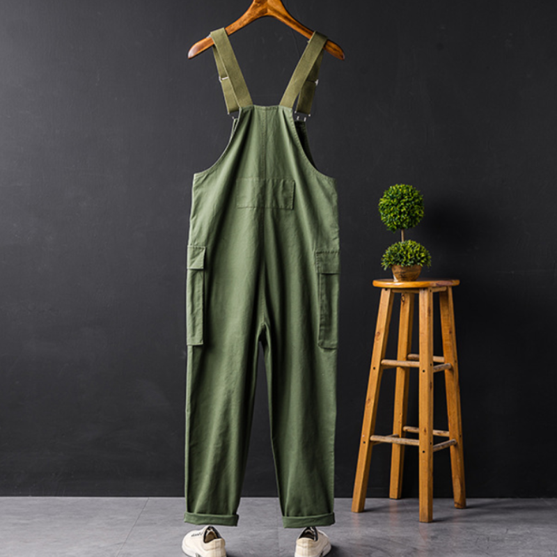 Wrenna | Pantalón Salopette di Cotone Premium