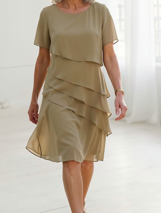 Linda | Elegante Abito Comodo con Volant