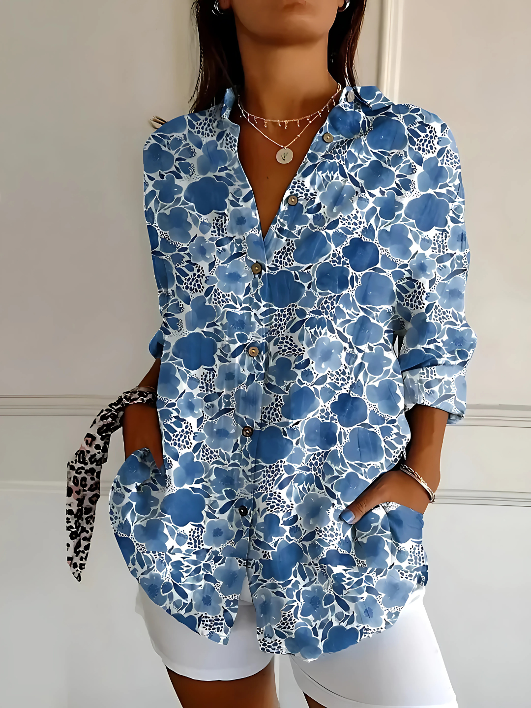 Yllona – Blusa Rilassata con bottoni