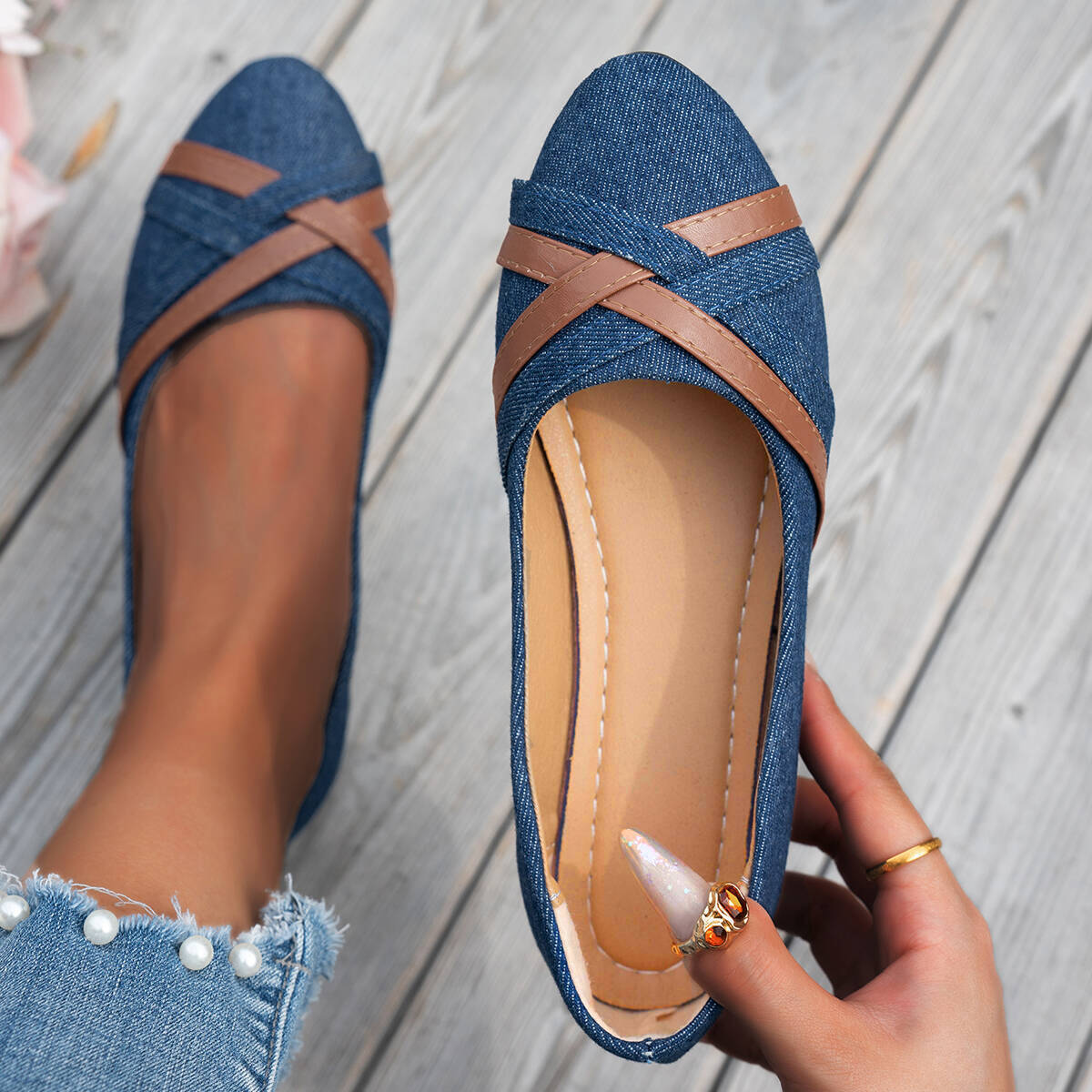 Edvige - Sandali di Denim Chic