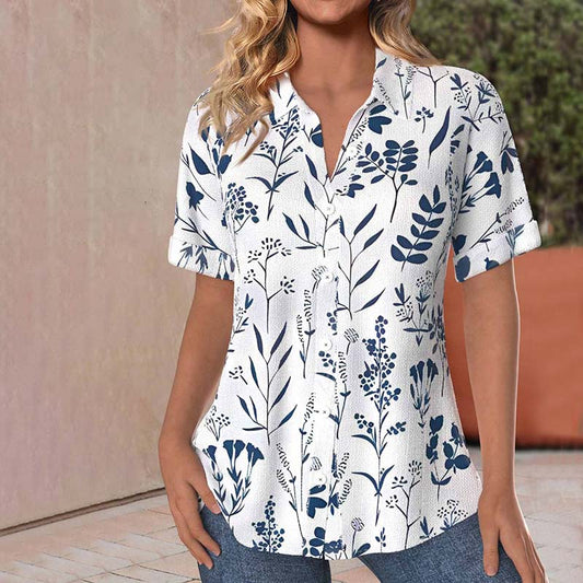 BETTY | BLUSA CASUAL CON STAMPATO DI HOJAS