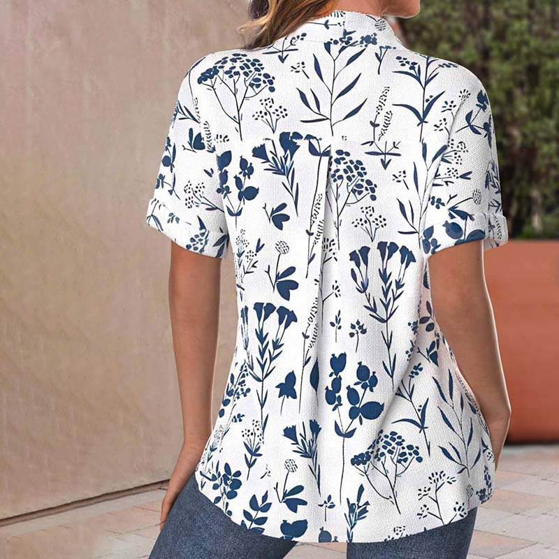 BETTY | BLUSA CASUAL CON STAMPATO DI HOJAS