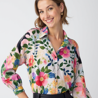 BLUSA SERAPHINA I RETRÒ-FLOWER