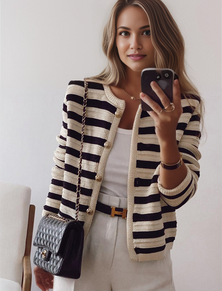 MYLAH | Cardigan a righed elegante