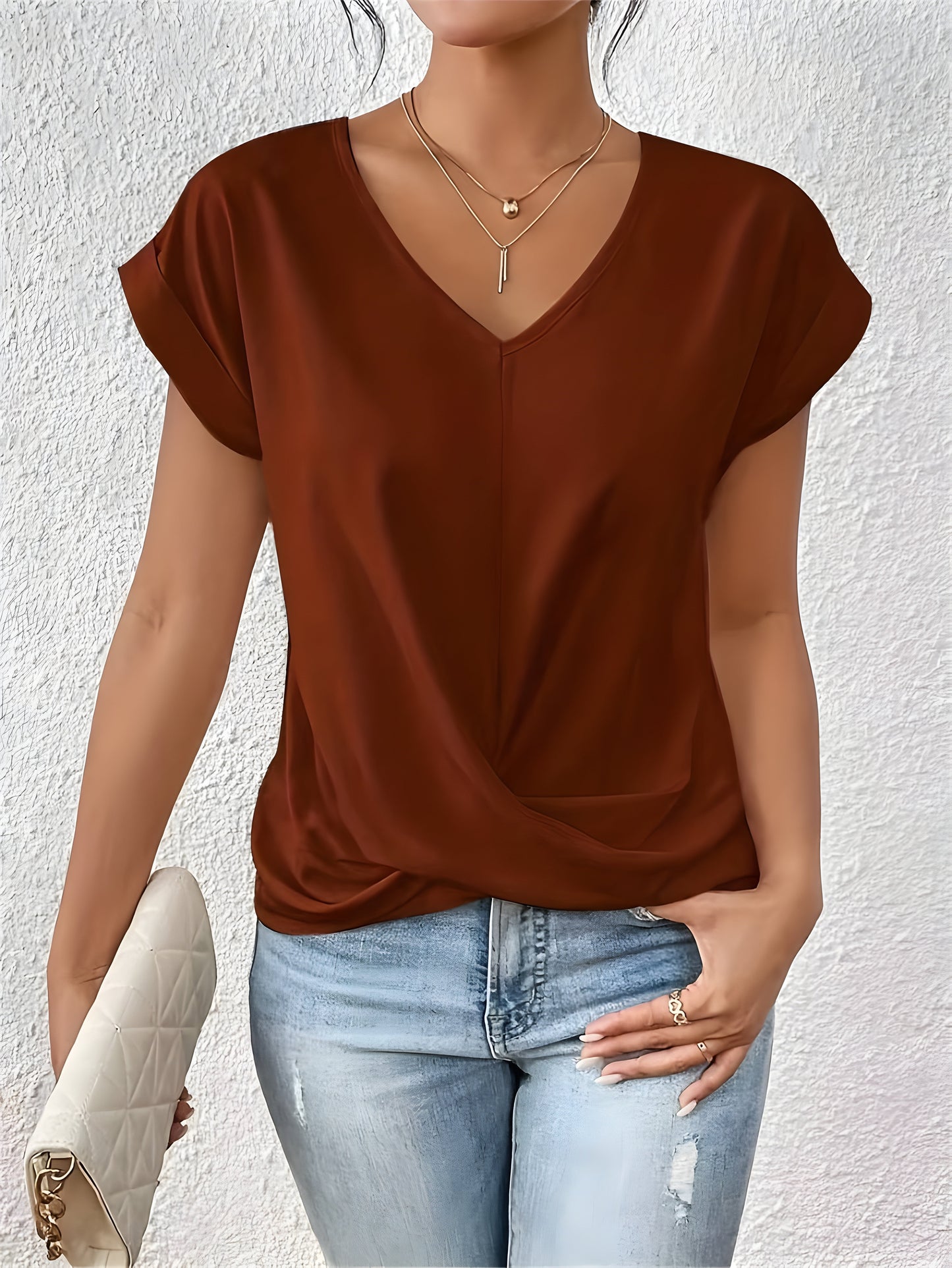 Maia – Top di collo a V con Cinta Frontale