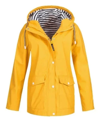 Ilektra - Giacca Elegante a maniche lunghe Impermeabile con cappuccio