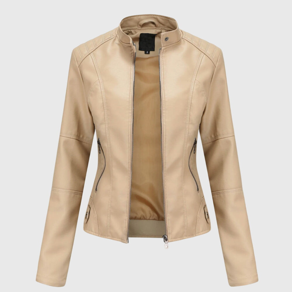 Giorgina™ - Giacca in pelle elegante da donna
