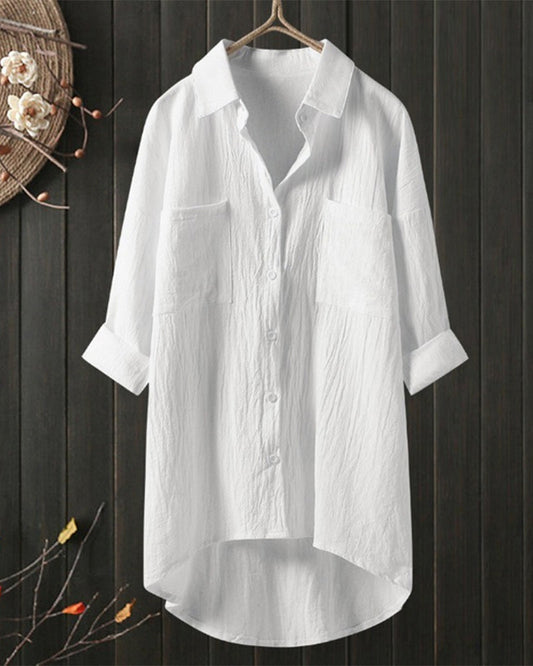 Olivia™ | Blusa Comoda e Larga di Tinta unita