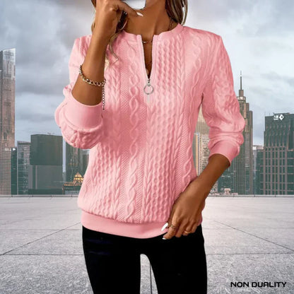 Gina - Maglione con zip con Cappuccio non-dualità
