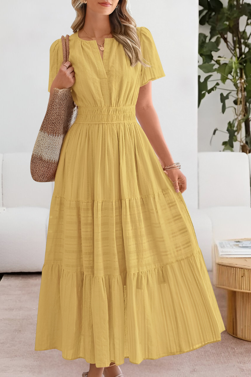 FREYA – ABITO MAXI TIERED CON FASCINO BASSO IL SOL