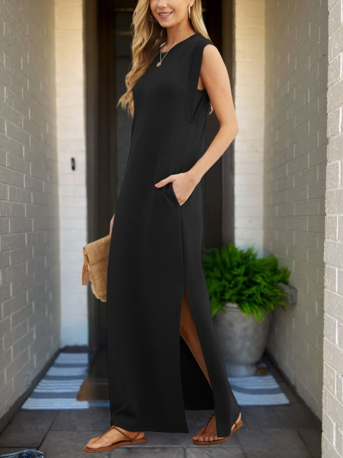 Riley™ - Abito in lino Elegante con Dettagli Hechos a Mano