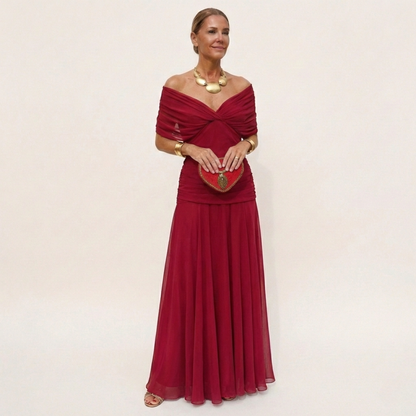 Carmen™ | Abito lungo Floreale con scollo a V