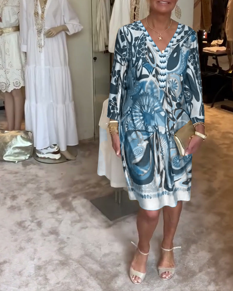 Mariane™ - Abito di Impressione Vintage