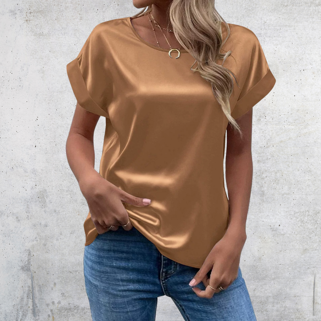Mabel – Blusa con Maniche Arremangadas