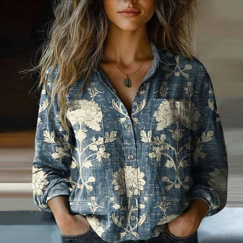 BLUSA VINTAGE IMPRESA NIVES