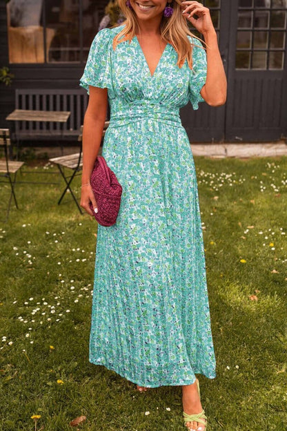 Abito maxi Elegante di Collo a V Sandra