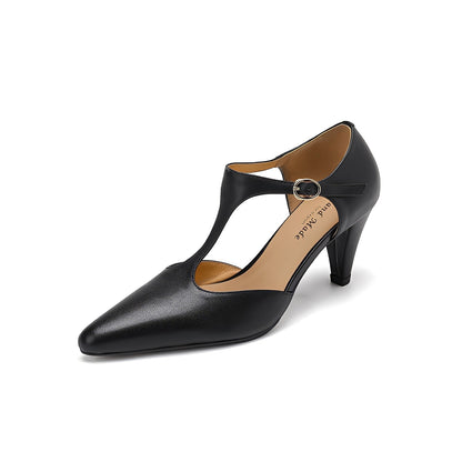 Sophie - Scarpe in pelle casual con tira in forma di T per donna
