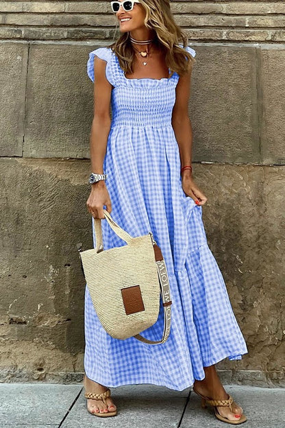 Lily™ - Elegante Abito Maxi a Cuadros