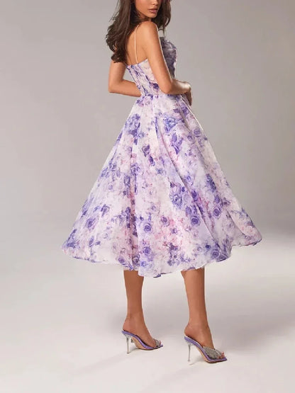 Emilia | Abito Elegante Senza maniche Stampato