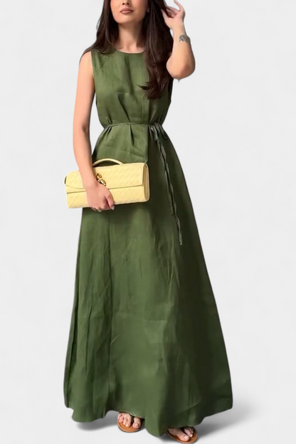 Rosetta Abito Morbido senza maniche con Lazo Regolabile