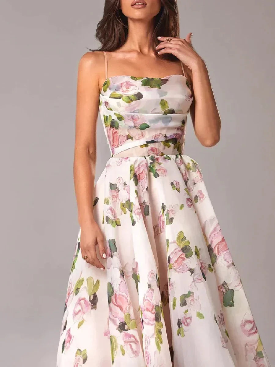 Emilia | Abito Elegante Senza maniche Stampato
