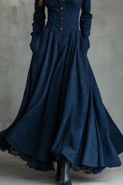 Zendaya | Abito maxi con collo camisero