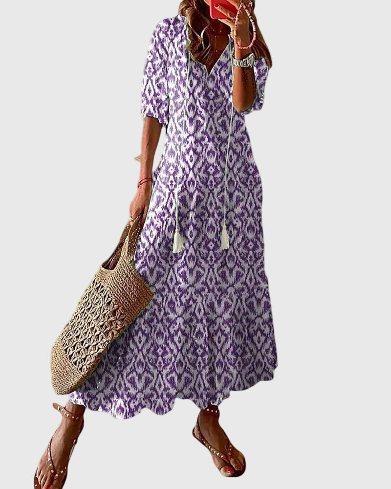 Amalia | Abito maxi Boho Vintage estivo