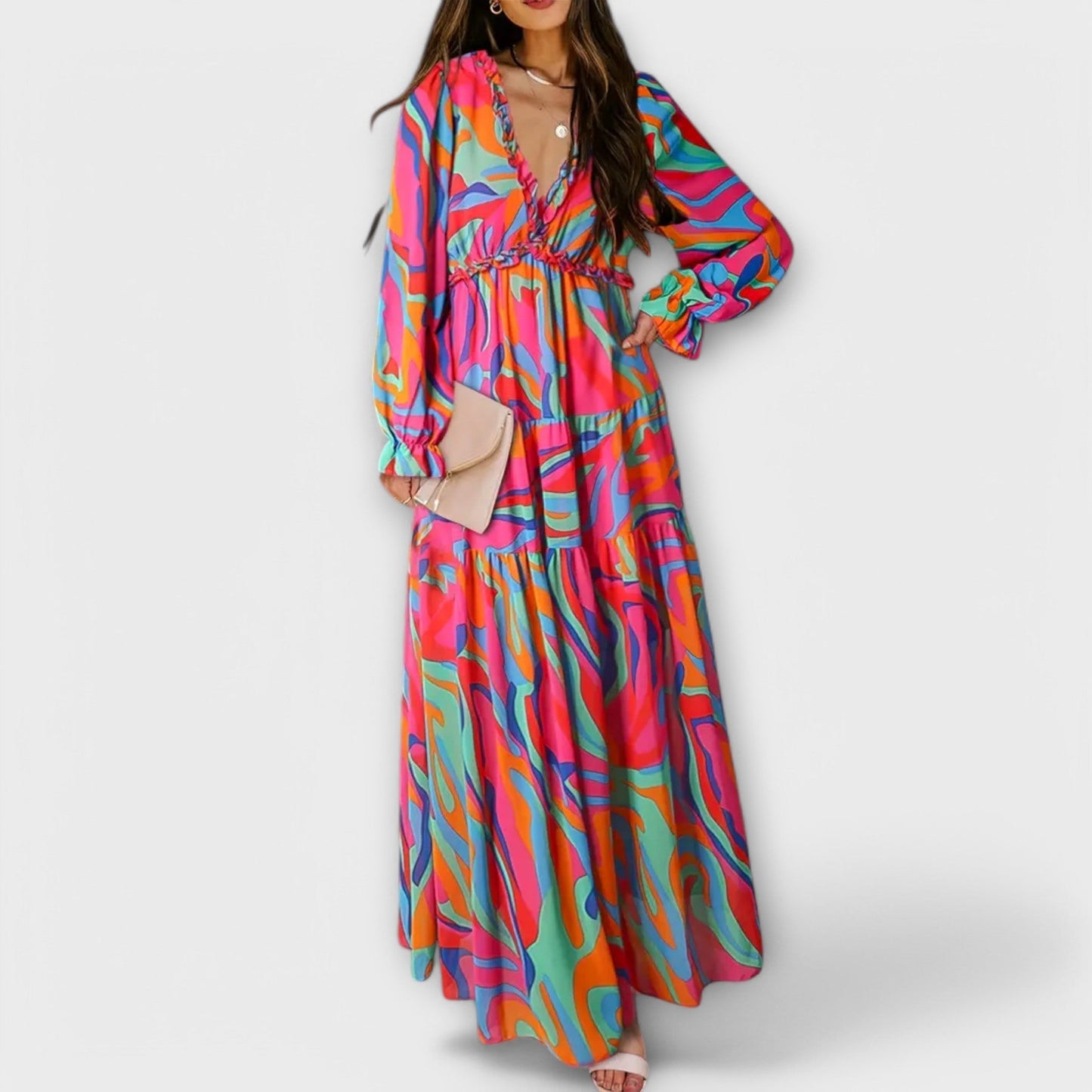 LILA – ABITO MAXI GIARDINO SEGRETO