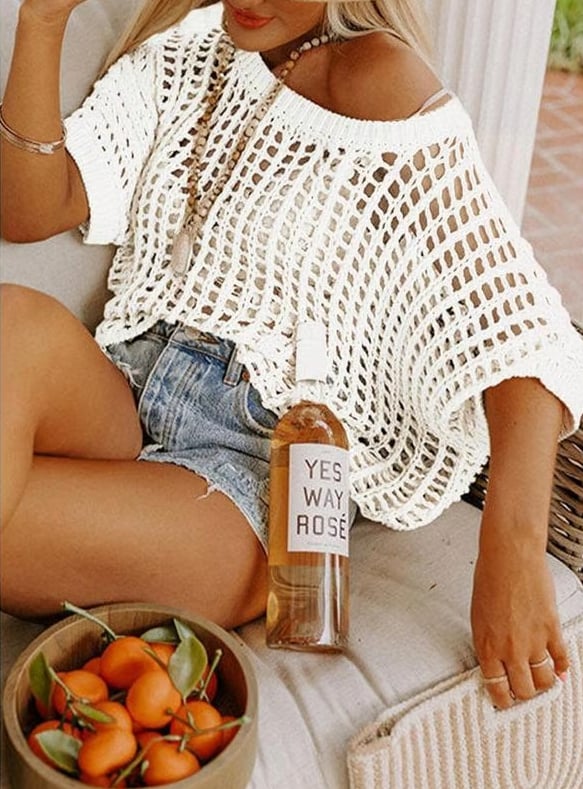 Danae - Top di Ganchillo Casual con Recortes