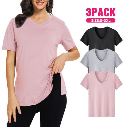 OLIVIA – MAGLIETTA V-NECK QUOTIDIANA (PACK DI 3)
