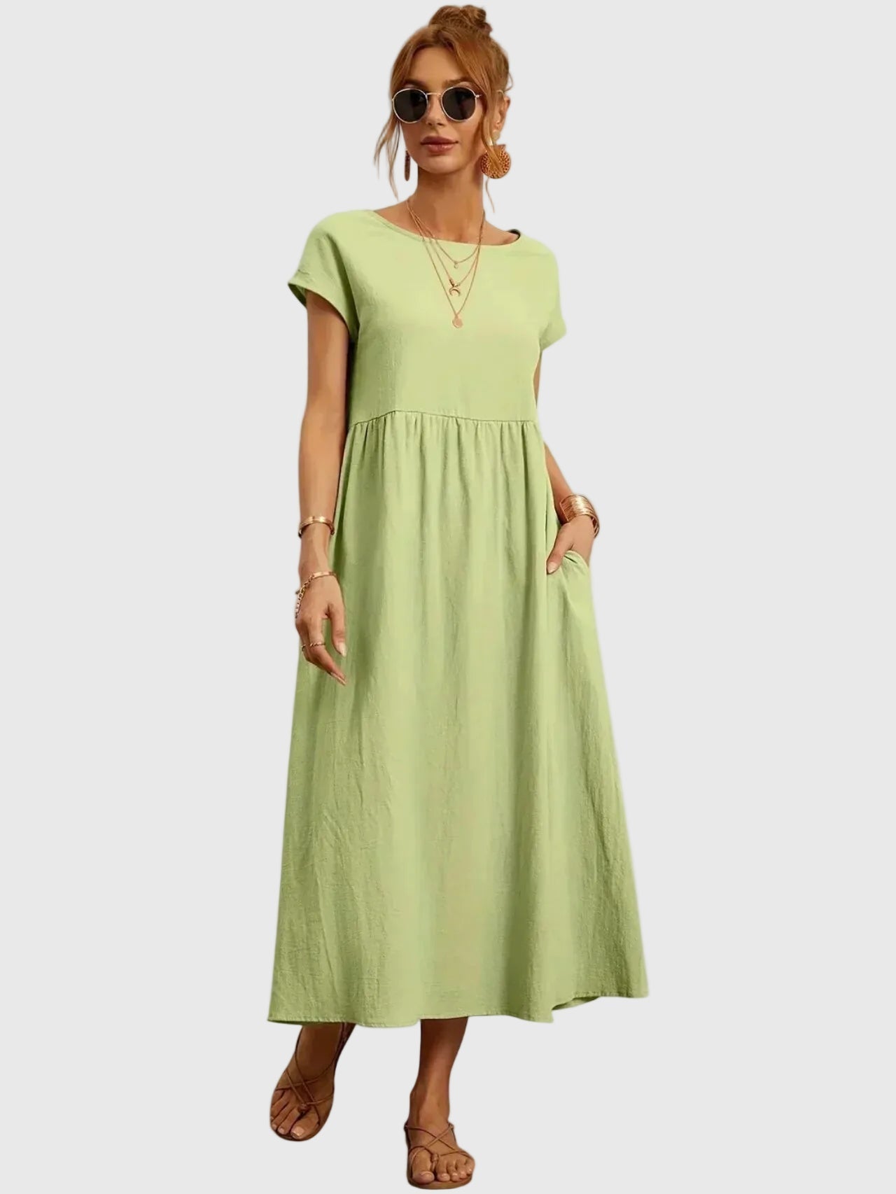 Giselle | Abito midi Casual con Tasche
