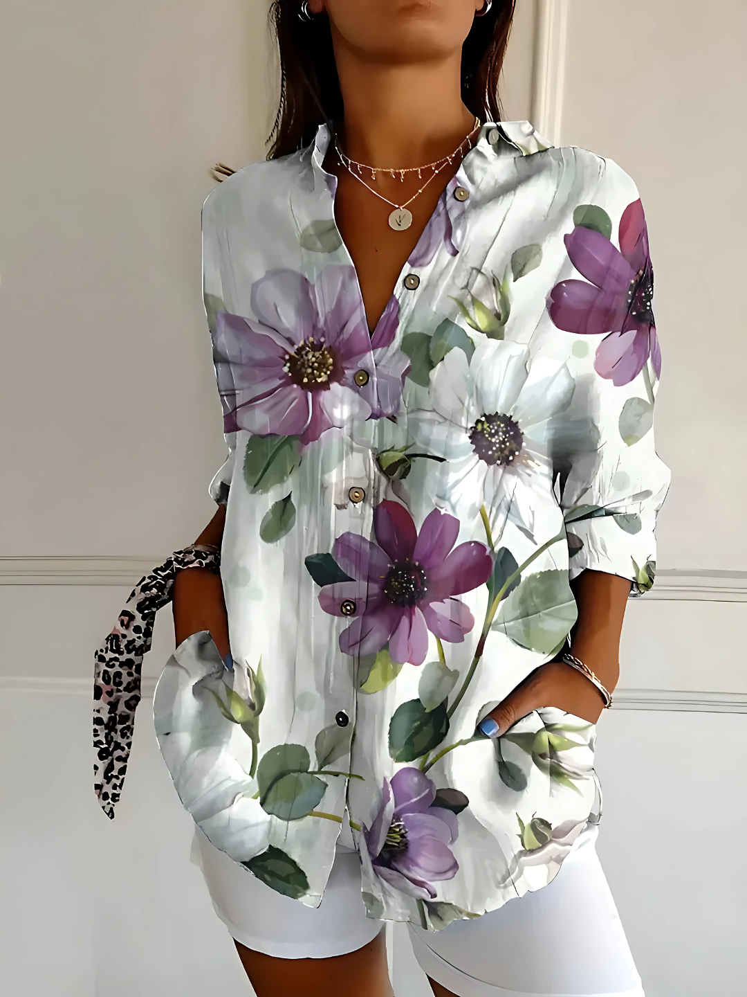 Yllona – Blusa Rilassata con bottoni
