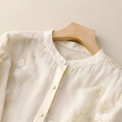 Carmelita – Blusa Transparente Ricamata