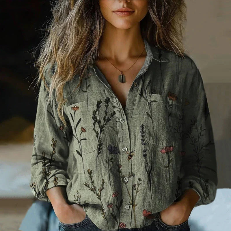 MONICA™ - BLUSA DI PRIMAVERA STAMPATA VINTAGE