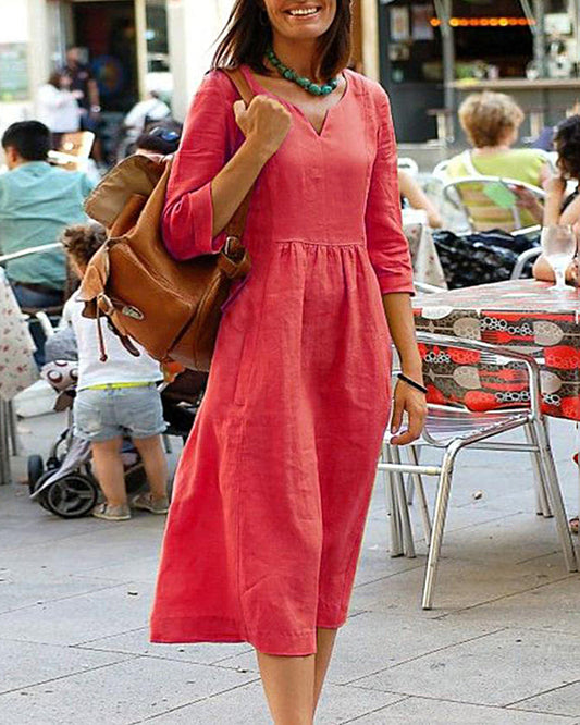Rosalinde - Abito elegante di vita alta e taglio fluido