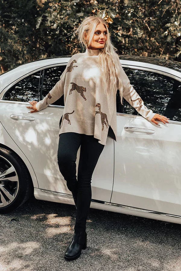 VITA – TOP CASUAL VINTAGE CON STAMPA DI TIGRE E LEOPARDO