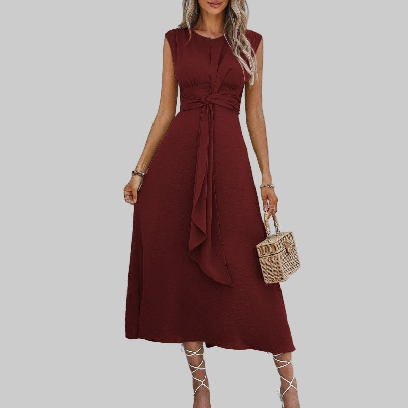 Abito lungo Elegante Senza maniche Collo rotondo - Abito maxi Chic per donna