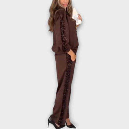 Set Lounge con Bordes di Lentejuelas