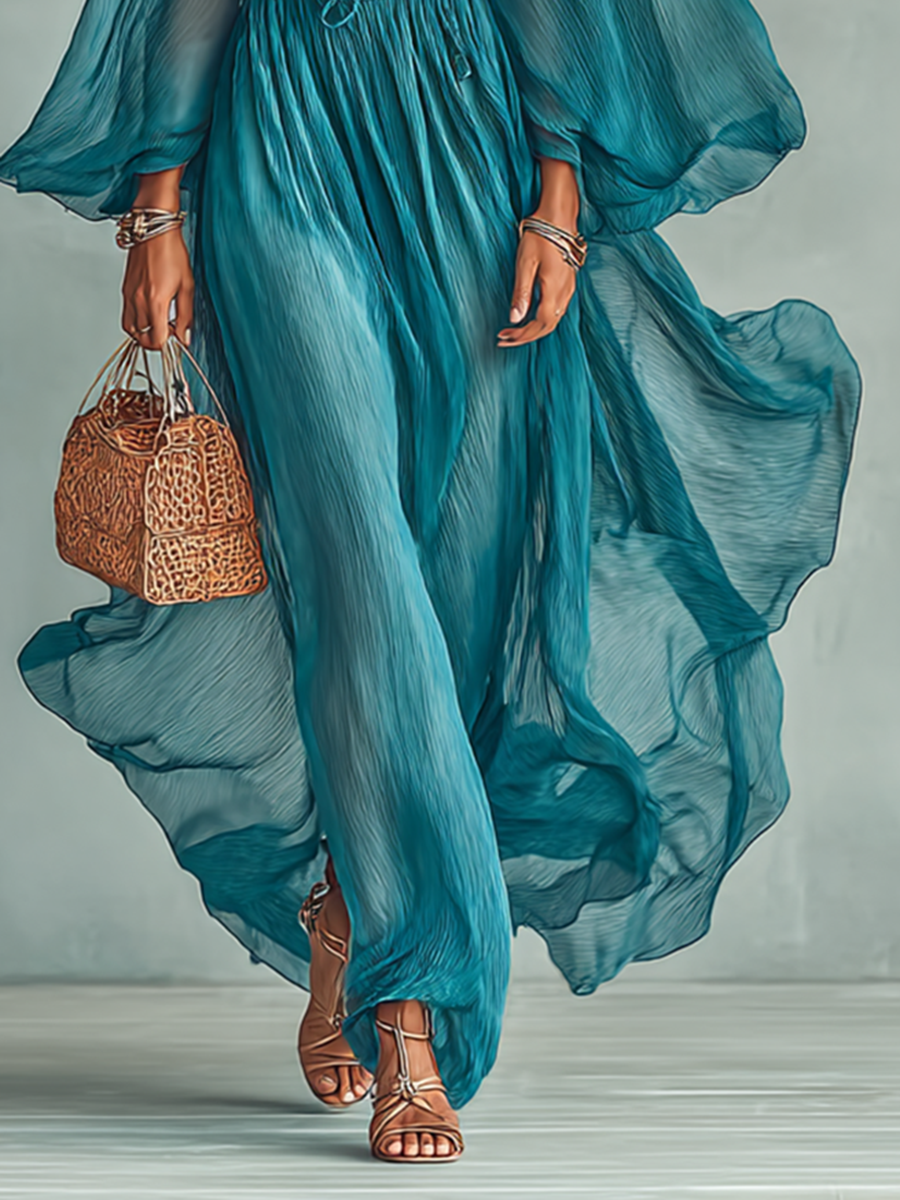 Abito maxi in chiffon Elegante Seraphina