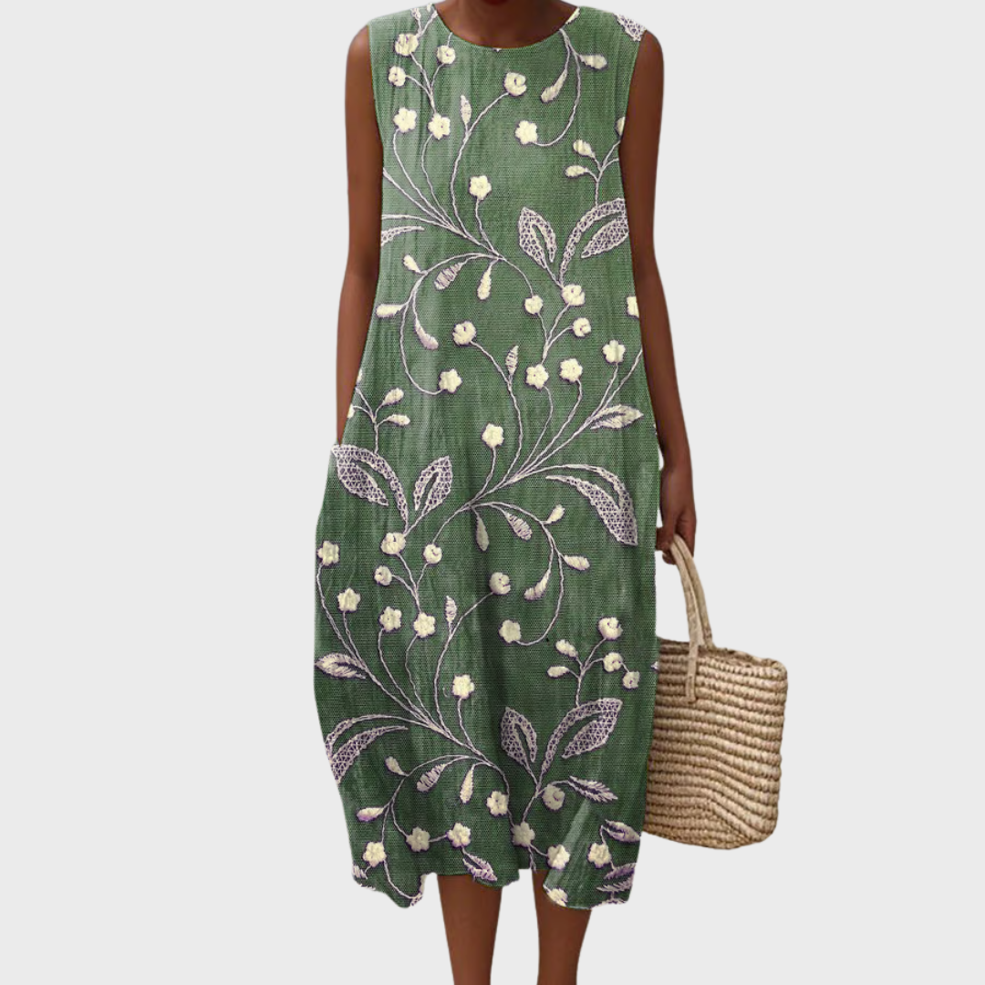 THALIA – ABITO MIDI CON FASCINO FLOREALE